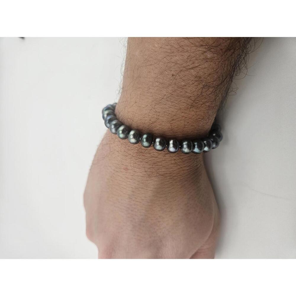 7.5in Black Pearl Bracelet - Picture 7 of 11